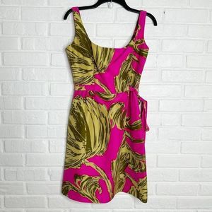 Milly New York Pink and Gold Silk Dress size 8